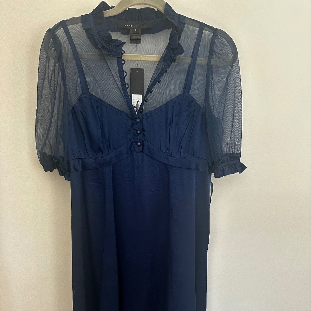 Marc Jacob’s navy silk dress
